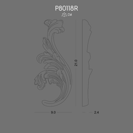 P80118R Decoration Classic Patterned Wall Accessory