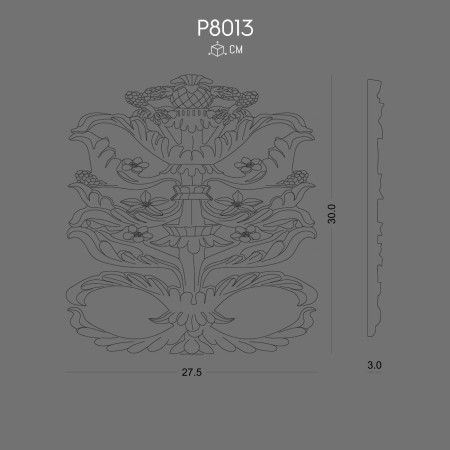 P8013 Polyurethane Ornament Decorative Motif