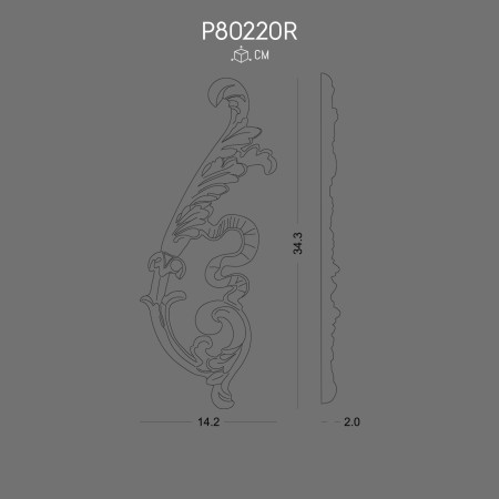 P80220R Polyurethane Ornament Fine Pattern Decorative Material