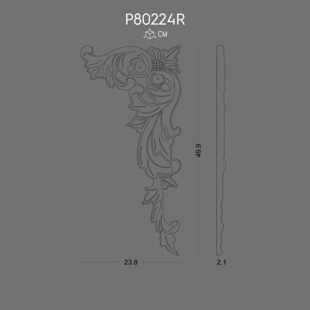 Polyurethane Decoration P80224R Elegant Decorative Alternative