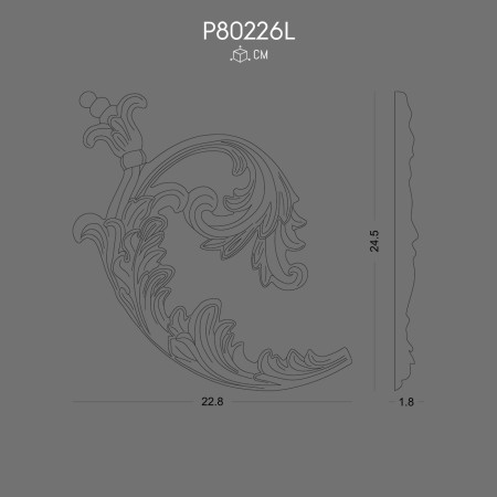 P80226L Polyurethane Decoration Ornament for Interior Design