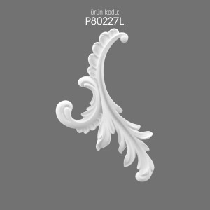 Polyurethane Decoration P80227L Elegant Leaf Motif Design