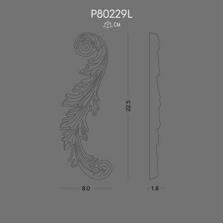 P80229L Decoration Polyurethane Realistic Look and Paintable Design