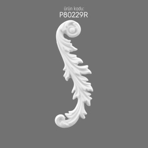 P80229R Polyurethane Decoration Leaf Scroll Model