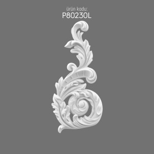 Polyurethane Decoration P80230L Ornamental Design with Elegant Leaf Motifs