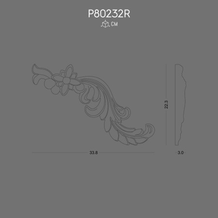 P80232R Decoration Unique Floral Curved Design