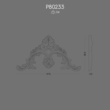 Polyurethane Ornament P80233 Decorative Design Accessory