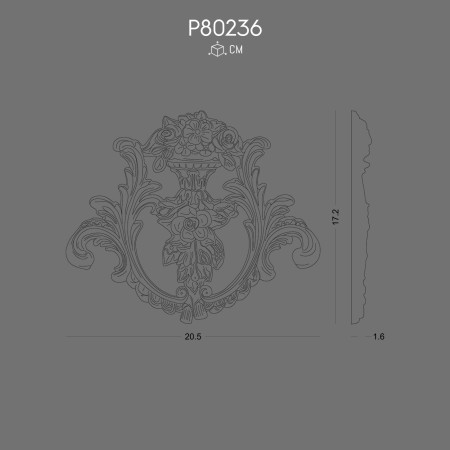 P80236 Polyurethane Decoration Floral Model and Design Options