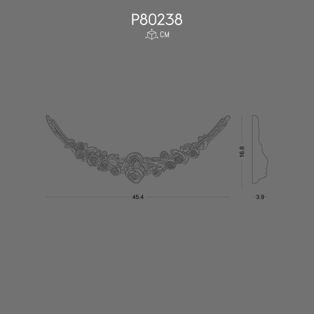 P80238 Ornament Floral Polyurethane Decoration