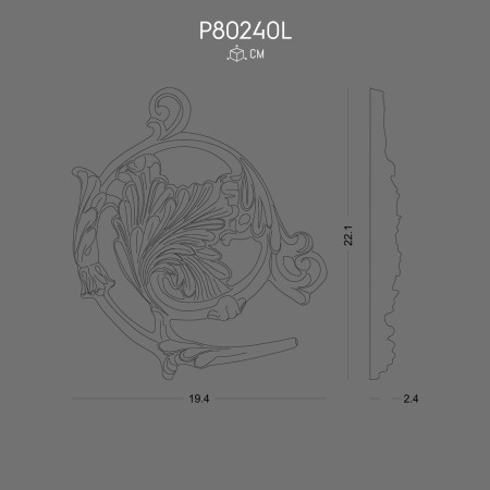 P80240L Ornament for Interior Elegance and Decorative Style