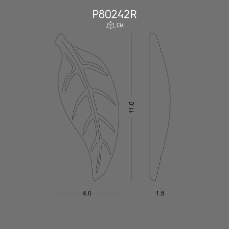 P80242R Decoration Leaf Detail for Elegant Interior Design