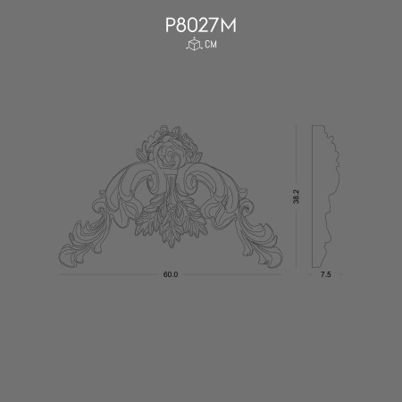 P8027M Decoration Elegant Polyurethane Ornament Design