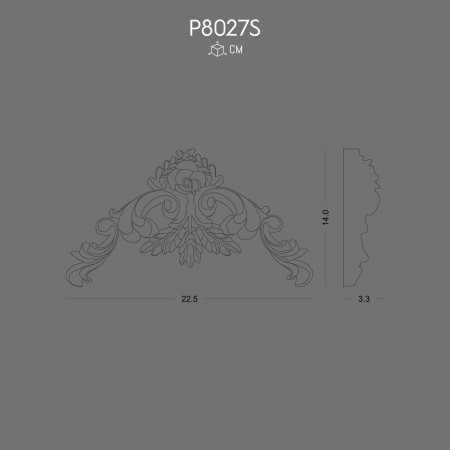 P8027S Polyurethane Decoration Elegant Floral Motif Design