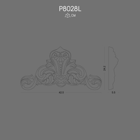 P8028L Decoration with Classic Style Ornamental Details