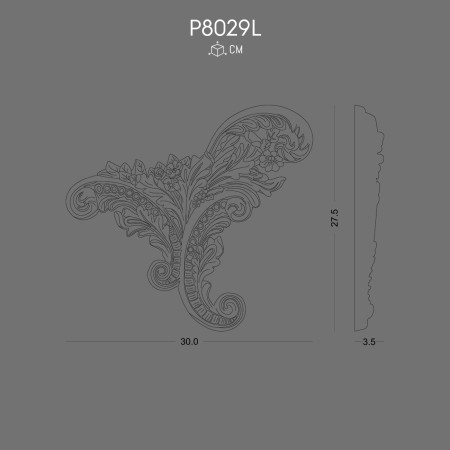 P8029L Decoration with Elegant Floral Relief for Living Room Freshness