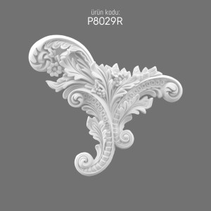 P8029R Polyurethane Ornament Decorative Floral Corner Design