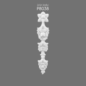 P8038 Polyurethane Decoration Water-Resistant Floral Motif