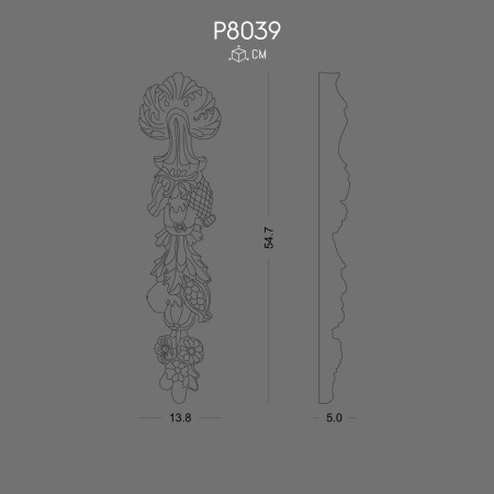 P8039 Polyurethane Decoration Decorative Accessory