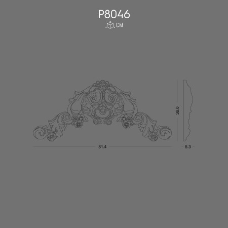 Polyurethane Decoration P8046 with Elegant Detail and Lasting Aesthetic