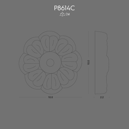 P8614C Polyurethane Decoration Floral Wall Accessory