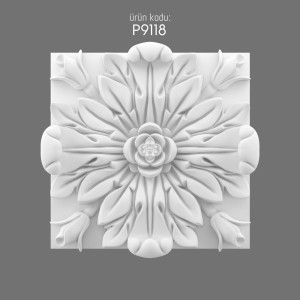 P9118 Ornament Floral Motif Decorative Polyurethane Design