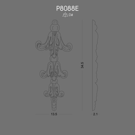 P8088E Polyurethane Decoration Wall Motif Design