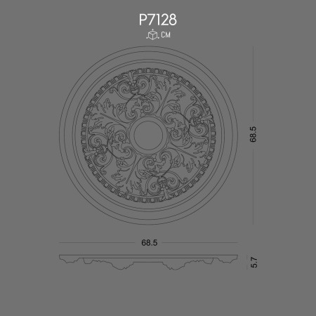 P7128 Ceiling Medallions and Rosettes Elegant Depth for Interiors