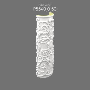 P5540_0_50 Decorative Column Base Polyurethane Carved Design