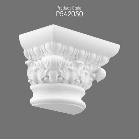 P542050 Polyurethane Column Capital Decorative Design