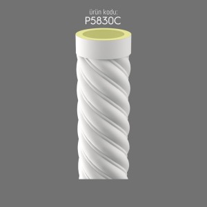 P5830C Polyurethane Twisted Column Lightweight Decorative Design