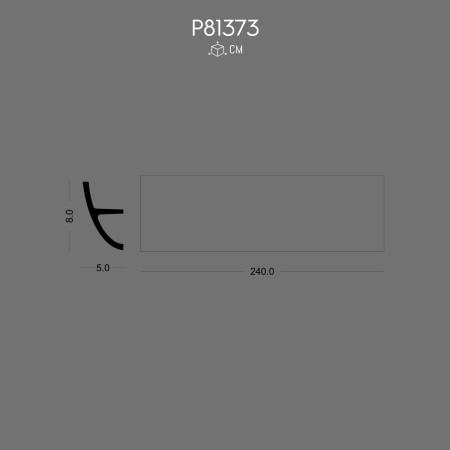 P81373 Polyurethane Wall LED Cove Light Modern Minimalist Design