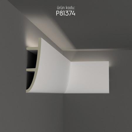 P81374 Hidden Light Polyurethane Minimal Wall Design