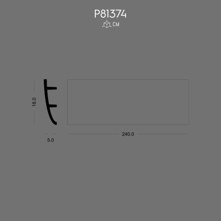 P81374 Hidden Light Polyurethane Minimal Wall Design