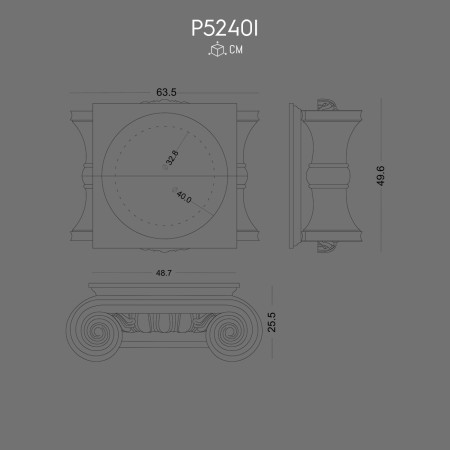 P5240I Column Capital Decorative Indoor and Outdoor Design