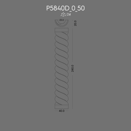 Elegant and Stylish P5840D50 Twisted Column Design