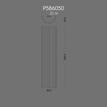 P586050 Polyurethane Fluted Column Outdoor Decorative Touch