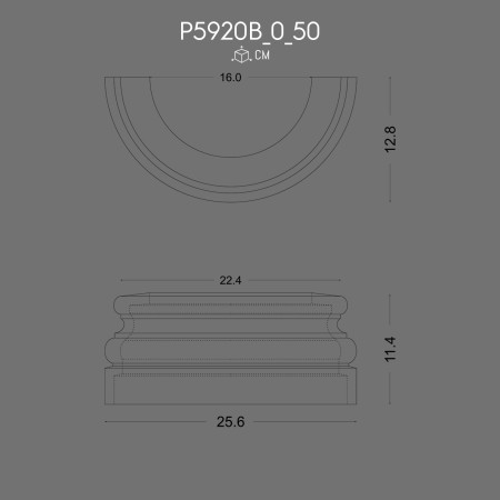P5920B_0_50 Polyurethane Column Base for Elegant Designs