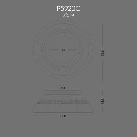 P5920C Column Base Decorative Ionic and Corinthian Style Design