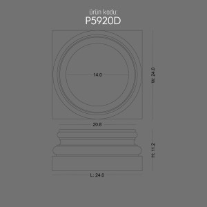 Ova prozorska dekoracija izrađena od poliuretana kombinuje rafiniranu klasičnu estetiku sa praktičnom trajnošću materijala. Gornji deo zaobljene arkade ukrašen je suptilnim reljefnim motivima, dok spiralni stubovi bočne 