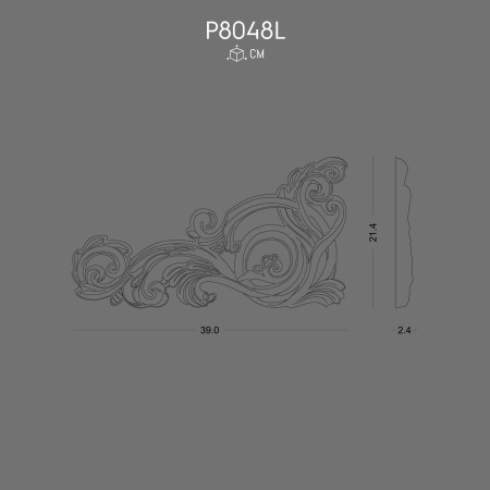 P8048L Polyurethane Decoration with Elegant Wall Detail