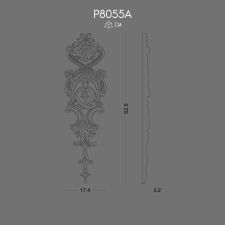 P8055A Polyurethane Ornament Decorative Design