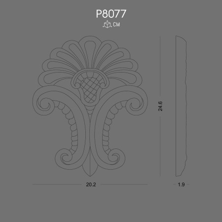 P8077 Polyurethane Decoration Elegant Classic Detailed Design
