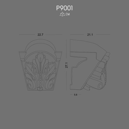 P9001 Architectural Ornament Exterior Decorative Window Trim