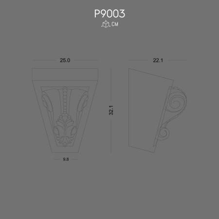 P9003 Polyurethane Cornice Ornament Classic Pattern Decorative Model