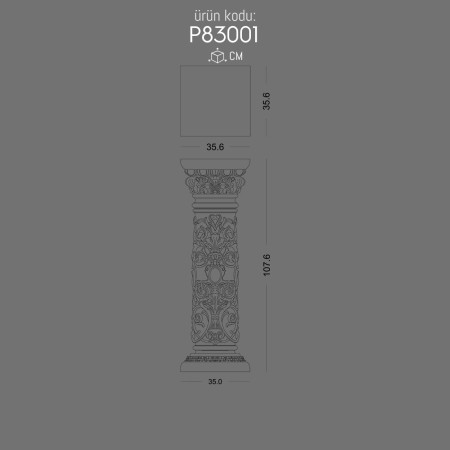 Polyurethane Short Roman Column P83001 for Elegant Entrance and Villa Design