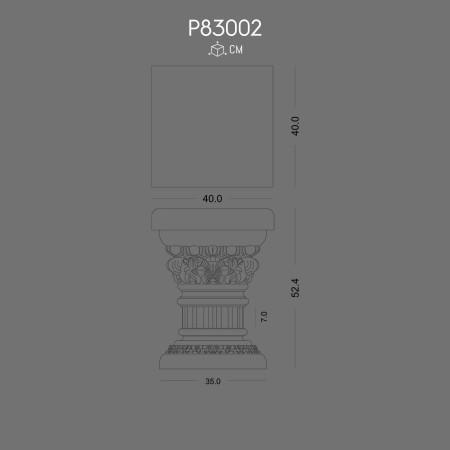 Polyurethane Coffee Table Column P83002 Decorative Design