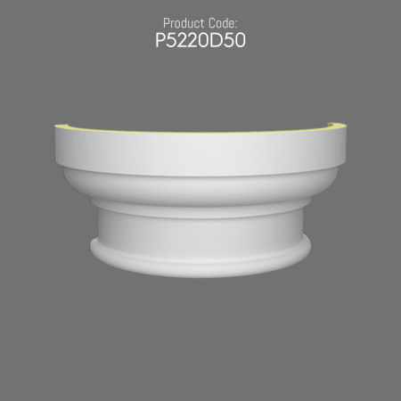 Polyurethane Column Capital P5220D50 Decorative Design