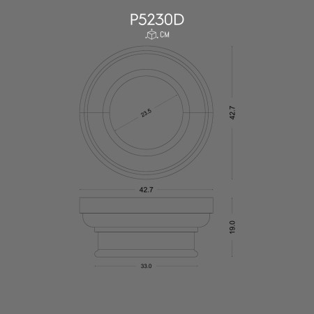 Polyurethane Column Capital P5230D Ottoman Decorative Design