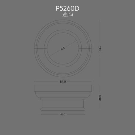 Polyurethane Column Capital P5260D Decorative Entrance Design