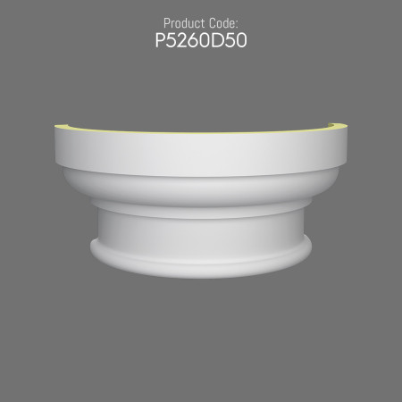 Polyurethane Column Capital P5260D50 Decorative Design